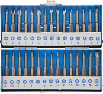 Набор : Биты со специальными профилями, обточенные, хромомолибденовая сталь, 50 мм, 30 предметов ЗУБР