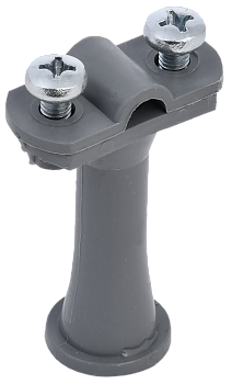 Держатель проводника круглого 6-10мм h=59мм пластик серый IEK Держатель проводника круглого 6-10мм h=59мм пластик серый IEK