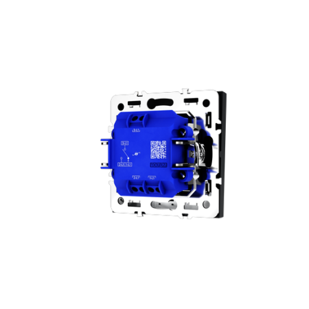 Проходной переключатель встраиваемый Voltum S70 одноклавишный с подсветкой 10А, (графит)