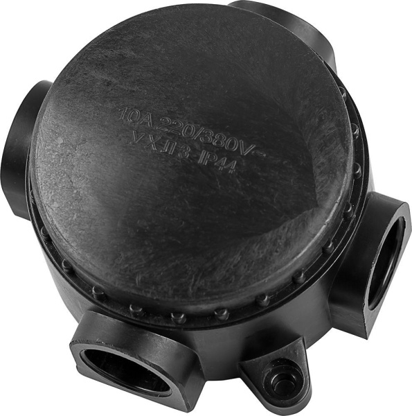 Монтажная разветвительная коробка КЭМ 1-10-4М, 380V, 102х44х102, черный Feron 
