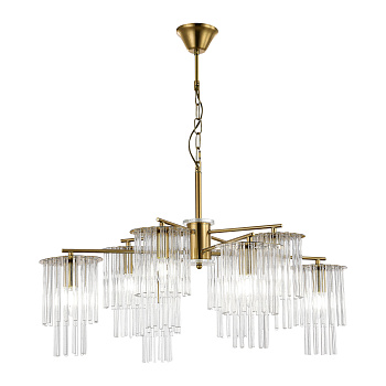 Люстра подвесная Латунь/Прозрачный E14 8*40Вт SLE1122-303-08 EVOLUCE