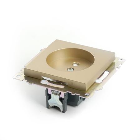 Розетка 1-местная с защитной шторкой (механизм) б/з,STEKKER, GLS10-7109-08, 250В, 10А, серия Катрин, золото Розетка 1-местная с защитной шторкой (механизм) б/з,STEKKER, GLS10-7109-08, 250В, 10А, серия Катрин, золото