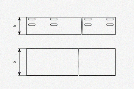 Лоток глухой ЛМГ 400х65х3000 УТ1,5, оцинкованный лист S1,5