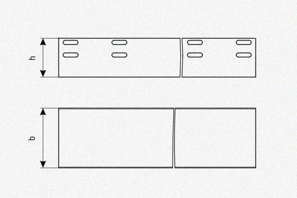 Лоток глухой ЛМГ 400х65х3000 УТ1,5, оцинкованный лист S1,5