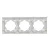 Валенсия Рамка 3-местная белая EKF