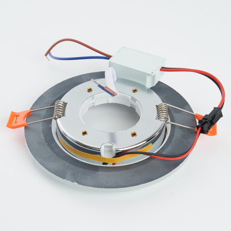 Светильник встр. с белой LED подсветкой Feron CD5023 потолочный GX53 без лампы, матовый круг