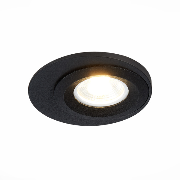 Светильник встраиваемый Черный GU10 1*7Вт IP20 D100xH23 220В Без ламп ST216.408.01 ST LUCE