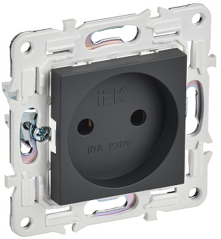 SKANDY Розетка без заземления без защитных шторок 10А SK-R02T титан IEK