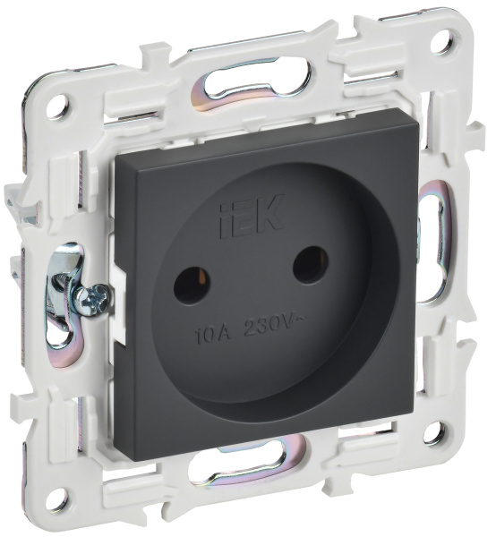 SKANDY Розетка без заземления без защитных шторок 10А SK-R02T титан IEK