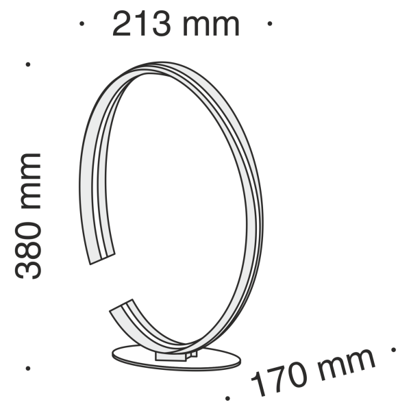 Настольная лампа 18Вт 3000K Черный IP20 Azumi MOD036TL-L23B Technical