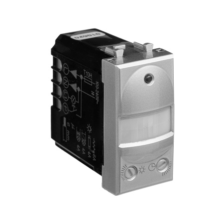 Датчик движения модульный, "Avanti", "Закаленная сталь", 1 модуль DKC