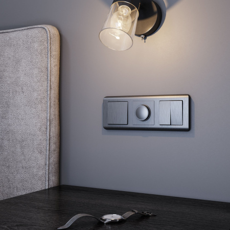 Встраиваемые механизмы Выключатель СУ 1-кл. 16А графит рифленый IP20 Werkel