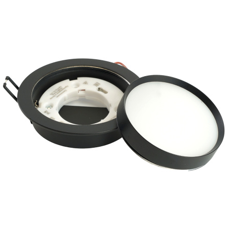 Светильник потолочный встраиваемый, 15W 230V GX53, черный, круг, без лампы, DL507 Feron
