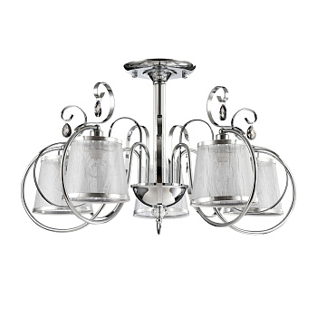 Потолочный светильник 5*E14 40Вт Хром IP20 Simone FR2020-CL-05-CH Freya