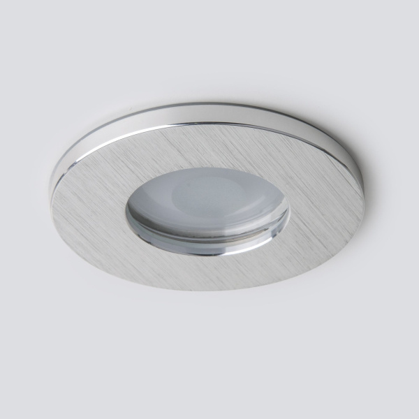 Влагозащищенный точечный светильник GU10 серебряный IP44 (a053359) Elektrostandard