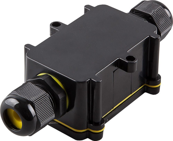 Коробка распределительная LD522 водонепроницаемая на 2 выхода, 450V, 125x55x36, черный STEKKER