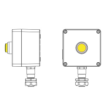 Взрывозащ. пост упр. из алюминия CPE-A-12-(1xLY(250))-1xKAEPM2MHK-20(C)1Ex d e IIC Т5 Gb / Ex tb IIIC T95°C Db IP66 DKC