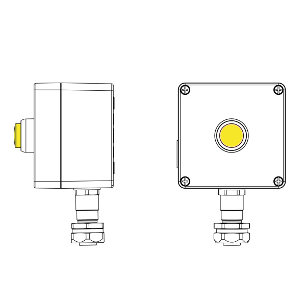 Взрывозащ. пост упр. из алюминия CPE-A-12-(1xLY(250))-1xKAEPM2MHK-20(C)1Ex d e IIC Т5 Gb / Ex tb IIIC T95°C Db IP66 DKC