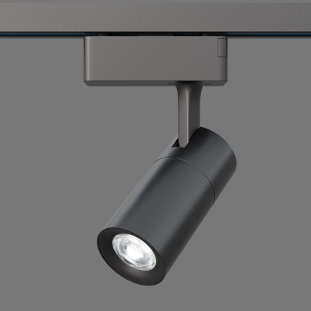 07-41 Комплект из 2 трековых свет-ов на шинопроводе 2х10Вт, 230В/50Гц, 1600лм, 4000К, IP20, чёрный, 500х50х150мм, накладной однофазный шинопровод, алю