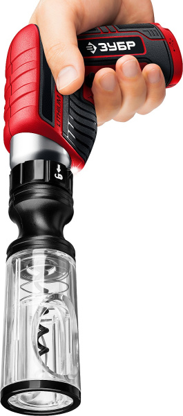 ViX отвертка аккумуляторная 3.6 В, в коробке с 10 битами и насадкой штопором ЗУБР