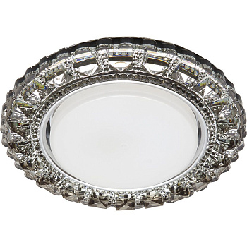 Светильник встр. с белой LED подсветкой 4000К Feron CD4045 потолочный GX53 без лампы, серый, хром