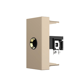 Розетка стерео аудио TRS 6.3 jack золотая (механизм) Livolo