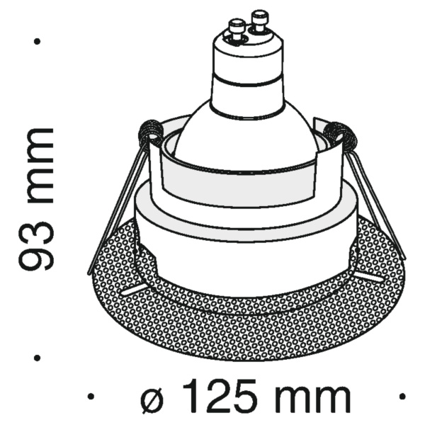 Встраиваемый светильник 1*GU10 50Вт Черный IP20 Hoop DL043-01B Technical