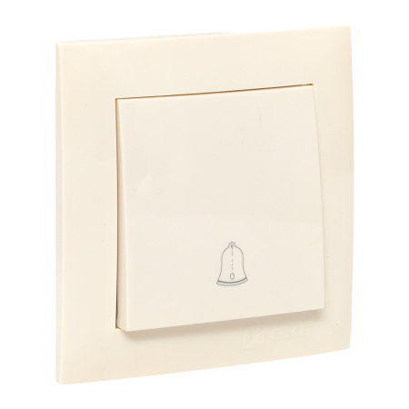 Валенсия кнопка звонка 10А кремовая PROxima EKF