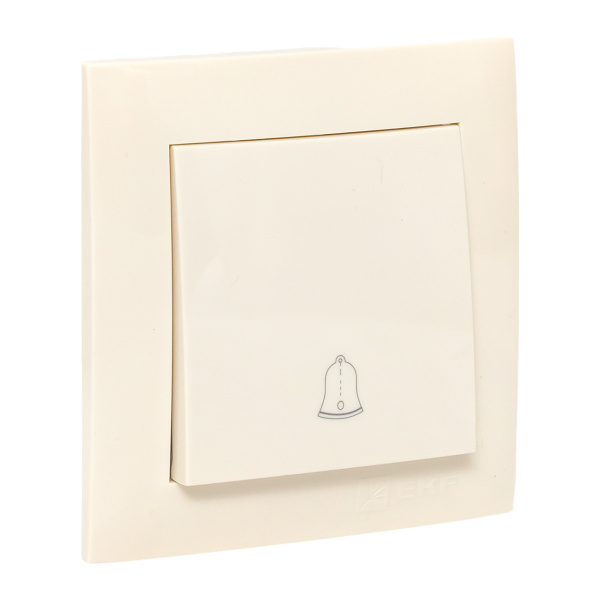 Валенсия кнопка звонка 10А кремовая PROxima EKF