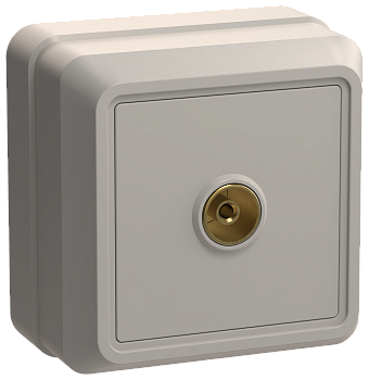 Розетка 1-местная ОУ телевизионная РТВ20-ОКм ОКТАВА кремовый IEK