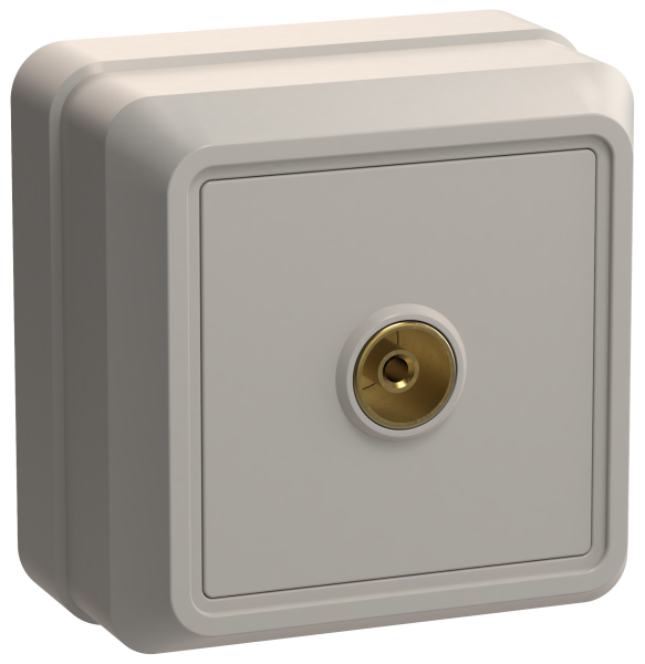 Розетка 1-местная ОУ телевизионная РТВ20-ОКм ОКТАВА кремовый IEK