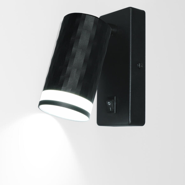 Бра GWL-GU10-M-IP20 Черный С боковым рассеивателем Кирпич General