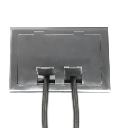 Donel Лючок в пол 6 мод. (2 мод. 45х45 мм. + 2 мод. 22.5х45 мм.), нержавеющая сталь, (с уст. набором)