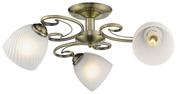 Люстра потолочная Бронза/Белый E27 3*60Вт 726-507-03 VELANTE