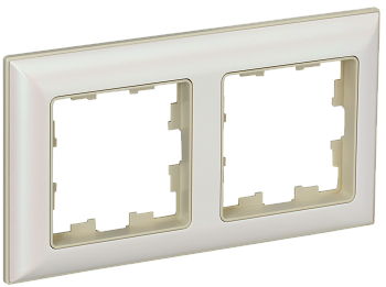 BRITE Рамка 2-мест. РУ-2-Бр беж./жемч. IEK