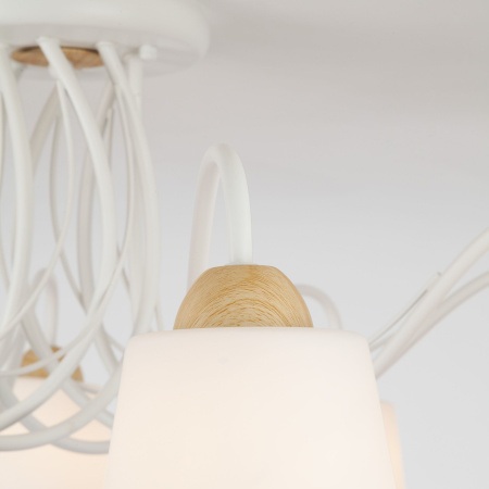 Потолочная люстра с плафонами 8*E27 40Вт белый IP20 Betty (70062/8 белый) Eurosvet