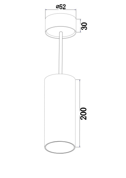 Подвесной светильник 12Вт 3000K Черный IP20 FOCUS LED P071PL-L12B3K Technical