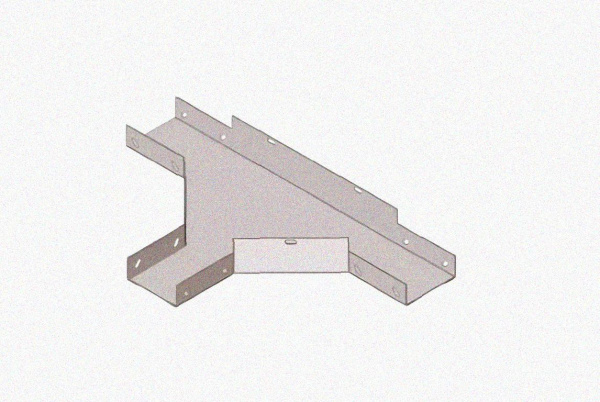 Лоток тройниковый замковый перфорированный ОТЗ 250х65 УТ1,5, оцинкованный лист, S1,5