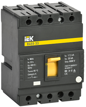 Выключатель автоматический ВА88-33 3П 50А 35кА IEK