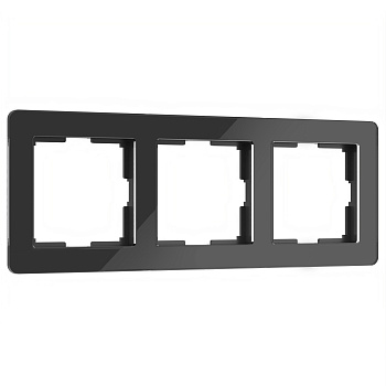 Acrylic Рамка на 3 поста черный Werkel