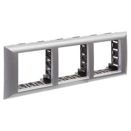 Рамка-суппорт "Avanti" для "In-liner Front",  серебристый металлик, 6модулей DKC