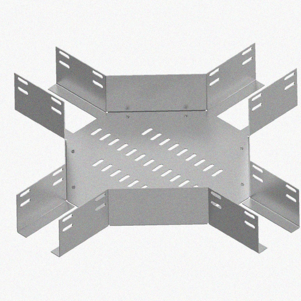 Лоток крестообразный перфорированный КМ 600х80 УХЛ1, оцинкованный лист, S1,5