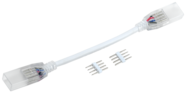 Коннектор 5шт RGB 14мм (разъем-10см-разъем) IEK