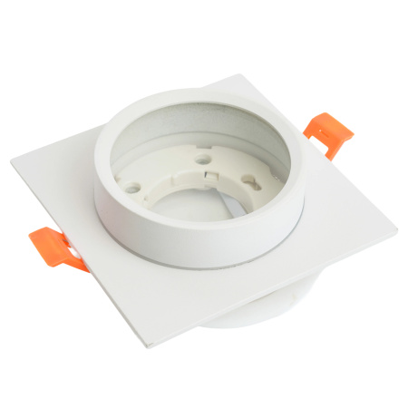 Светильник потолочный встраиваемый, 15W 230V GX53, IP44, белый, квадрат, без лампы, DL505 Feron