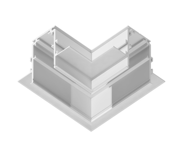 Коннектор угловой для встраиваемого шинопровода Magnetic GL3352 WH белый 85*85*H46.8 Ambrella Light