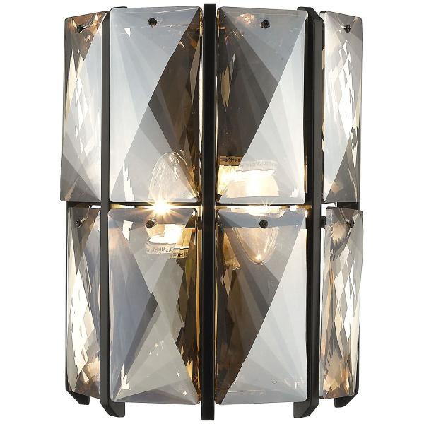 Бра Черный/Янтарный E14 2*40Вт WE148.02.021 WERTMARK