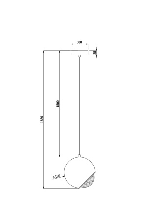Подвесной светильник 7Вт 3000K Черный IP20 Akis P065PL-L7B3K Maytoni