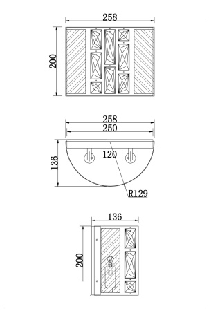 Бра 2*E14 60Вт Хром IP20 Mercurio MOD028WL-02CH Maytoni