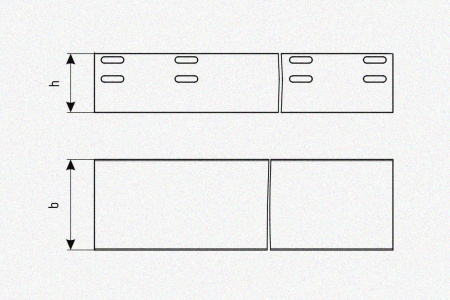Лоток глухой ЛМГ 400х65х3000 УТ1,5, окрашенный, S1,0