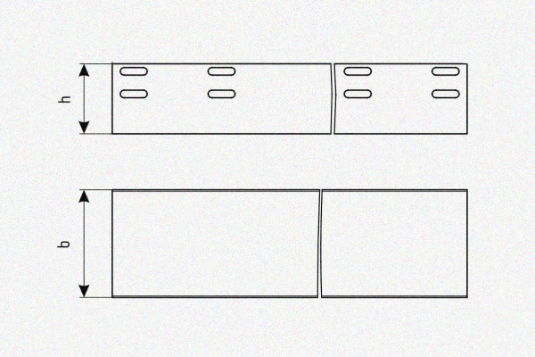 Лоток глухой ЛМГ 400х65х3000 УТ1,5, окрашенный, S1,0